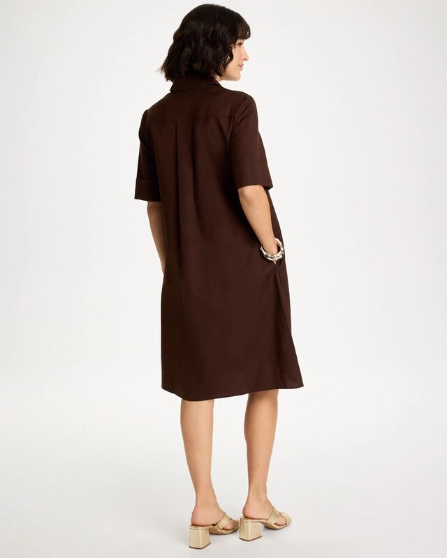 Embellished Linen Popover Dress - image 3